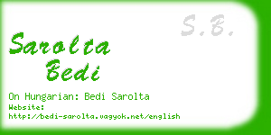 sarolta bedi business card